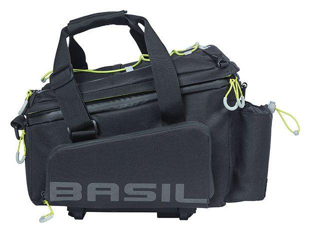 Basil Miles XL Pro Trunk Bag - 9-36L MIK Mount Black/Lime - Basalt Bike and Ski